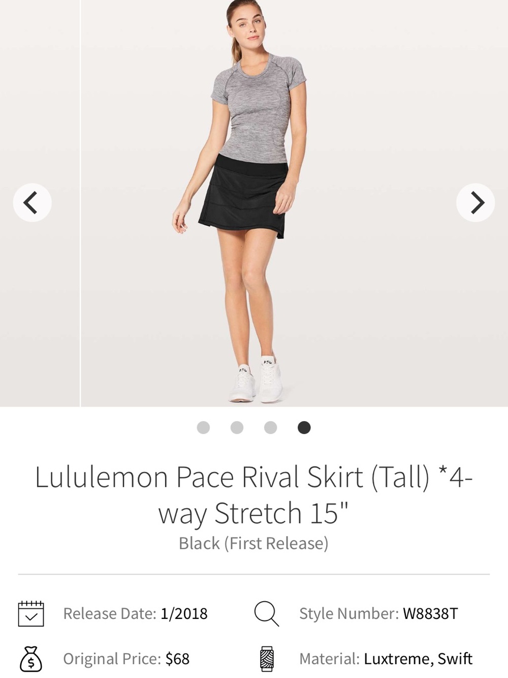 EUC Lululemon Pace Rival Skirt - Picture 7 of 7